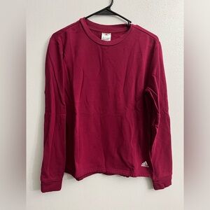 Adidas Maroon Long Sleeve Sweatshirt
